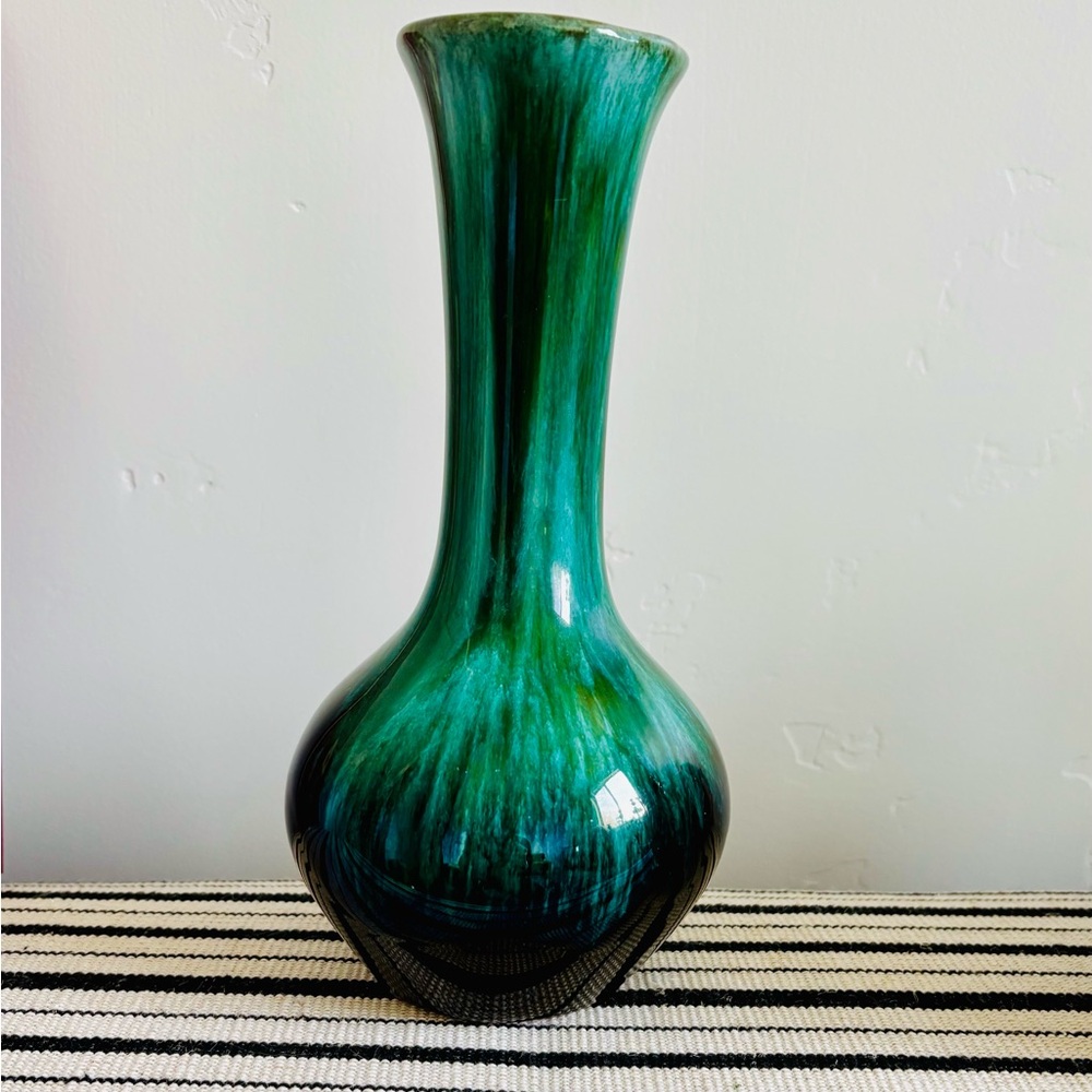 vintage Blue Mountain Pottery drip glaze bud vase